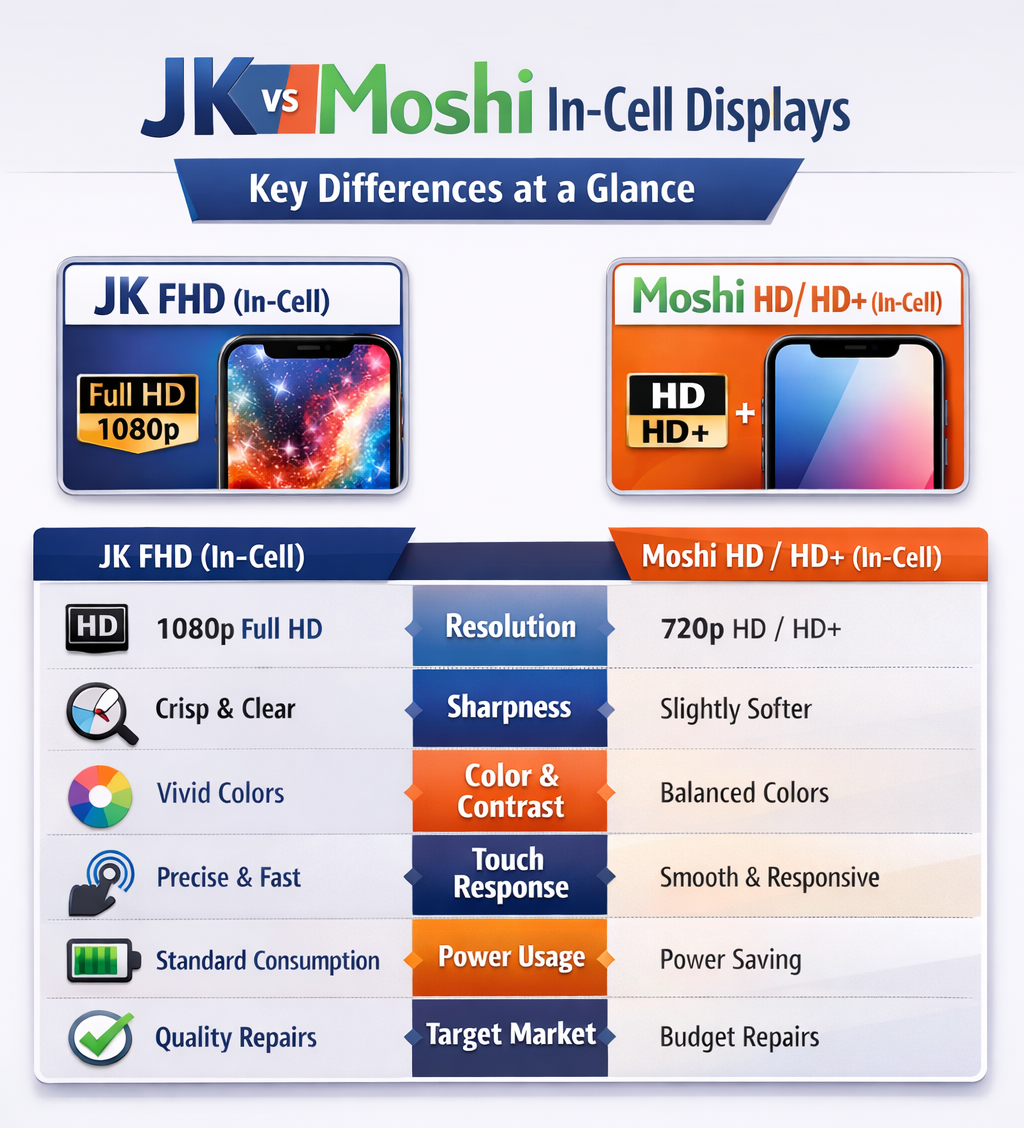 Moshi vs JK In-cell displays